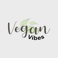 vegano vibrações tipografia camiseta Projeto vetor