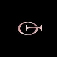 g gh luxo minimalista logotipo Projeto vetor