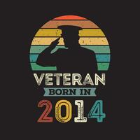 veterano nascermos dentro 2014 vetor vintage estilo veterano dia Projeto vetor