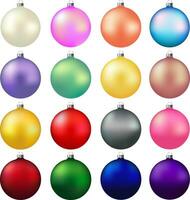 uma conjunto do colorida Natal bolas vetor