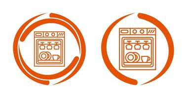 ícone de vetor de máquina de lavar louça