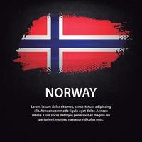 escova de bandeira da noruega vetor