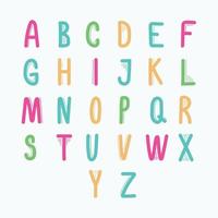 alfabeto desenhado à mão em estilo de fonte vetor