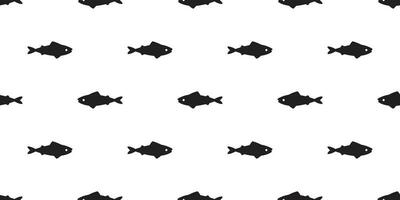 peixe desatado padronizar vetor Tubarão golfinho salmão atum cachecol isolado desenho animado telha fundo repetir papel de parede ilustração Projeto Preto