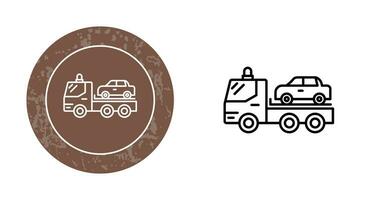 ícone de vetor de caminhão de reboque