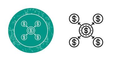 ícone de vetor de distribuição