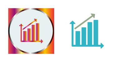 ícone de vetor de estatísticas crescentes