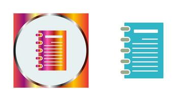 ícone de vetor de bloco de notas