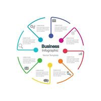 infográfico vetor, gráfico. apresentação. o negócio conceitos, peças, passos, processos. visualização do infográfico dados. comece modelo. - vetor