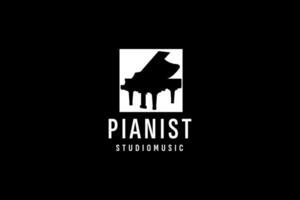 piano logotipo vetor ícone ilustração