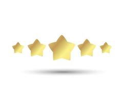 Ícone de 5 estrelas. avaliação de avaliação plana símbolo