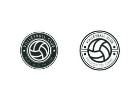 voleibol clube emblema. bola crachá logotipo, voleibol bola equipe jogos clube elementos, vetor logotipo ilustração em forma para campeonato ou equipe