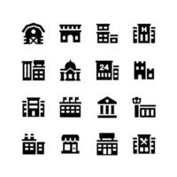 coleção do simples Projeto casa ícones vetor