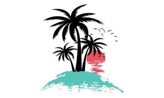 verão Tempo surfar barcos colorida de praia ilustração projeto, olá, verão Califórnia de praia vetor camiseta Projeto.