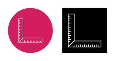 ícone de vetor de régua quadrada