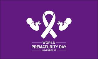prematuridade consciência mês é observado cada ano dentro novembro, prematuro nascimento é quando uma bebê é nascermos também cedo ilustração vetor