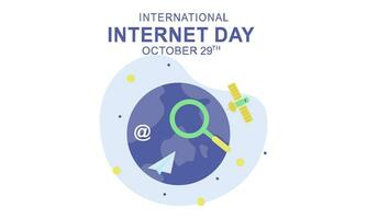 internacional Internet dia criativo conceito fundo vetor