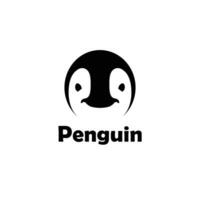 pinguim logotipo simples vetor silhueta