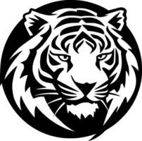 tigre - Preto e branco isolado ícone - vetor ilustração