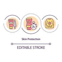 ícone do conceito de proteção de pele vetor