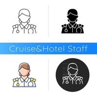 ícone de enfermeira de navio de cruzeiro vetor