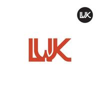 carta lwk monograma logotipo Projeto vetor