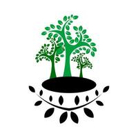 árvore ícone ícone logotipo Projeto modelo vetor