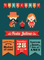 Feriado da América Latina, a festa junina do Brasil. vetor