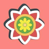 adesivo mandala. diwali celebração elementos. Boa para impressões, cartazes, logotipo, decoração, infográficos, etc. vetor