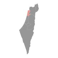 haifa distrito mapa, administrativo divisão do Israel. vetor