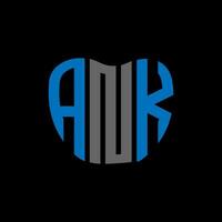 ank carta logotipo criativo Projeto. ank único Projeto. vetor