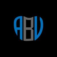 design criativo do logotipo da letra abv. abv design exclusivo. vetor