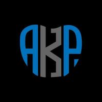 akp carta logotipo criativo Projeto. akp único Projeto. vetor