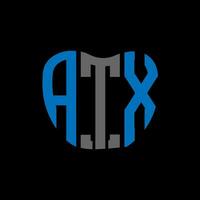 atx carta logotipo criativo Projeto. atx único Projeto. vetor
