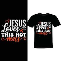 Jesus O amor é isto quente bagunça, cristão escrito a mão gráfico Ação de graças Jesus gráfico camisa, quente bagunça Jesus amante vestuário vetor