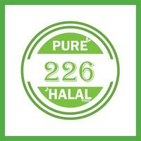 Projeto com halal folha Projeto 226 vetor