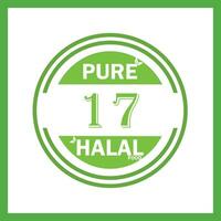 Projeto com halal folha Projeto 17 vetor