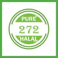 Projeto com halal folha Projeto 272 vetor