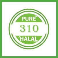 Projeto com halal folha Projeto 310 vetor