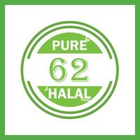Projeto com halal folha Projeto 62 vetor