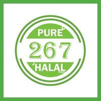 Projeto com halal folha Projeto 267 vetor