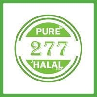 Projeto com halal folha Projeto 277 vetor
