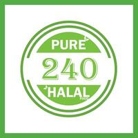Projeto com halal folha Projeto 240 vetor
