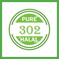 Projeto com halal folha Projeto 302 vetor