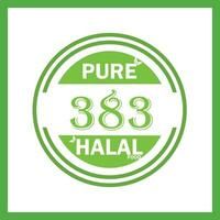 Projeto com halal folha Projeto 383 vetor