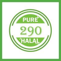 Projeto com halal folha Projeto 290 vetor