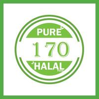 Projeto com halal folha Projeto 170 vetor