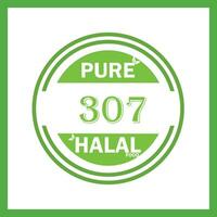 Projeto com halal folha Projeto 307 vetor