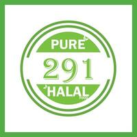 Projeto com halal folha Projeto 291 vetor