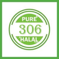 Projeto com halal folha Projeto 306 vetor